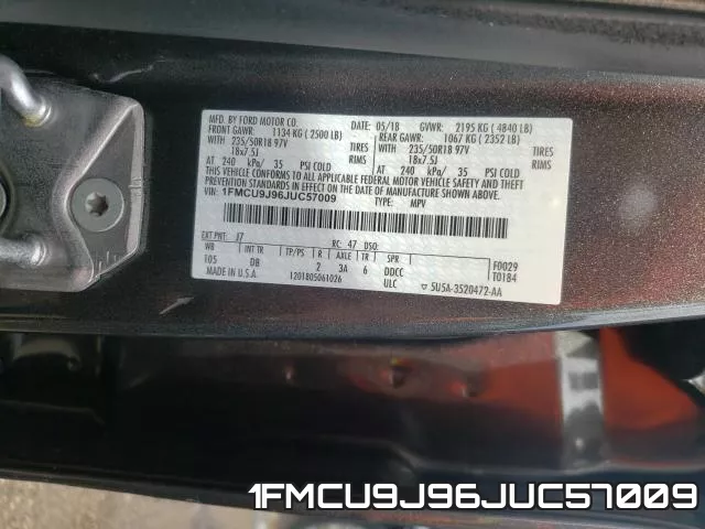 1FMCU9J96JUC57009 фото 2
