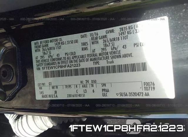 1FTEW1CP8HFA21223 фото 10