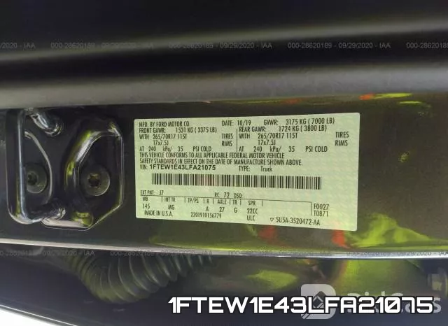 1FTEW1E43LFA21075 фото 10
