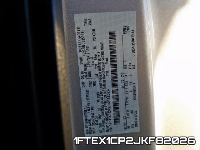 1FTEX1CP2JKF82026 фото 2