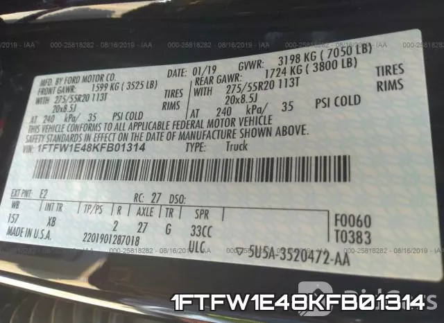 1FTFW1E48KFB01314 фото 10