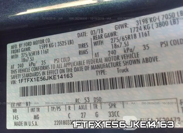 1FTFX1E56JKE14163 фото 10