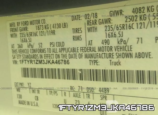1FTYR1ZM3JKA46786 фото 10