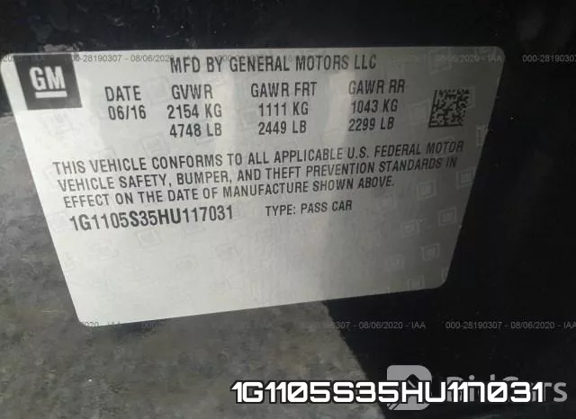 1G1105S35HU117031 фото 10