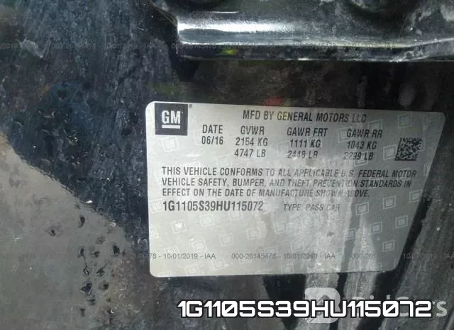 1G1105S39HU115072 фото 10