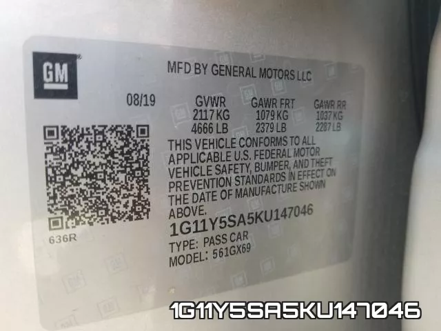 1G11Y5SA5KU147046 фото 2