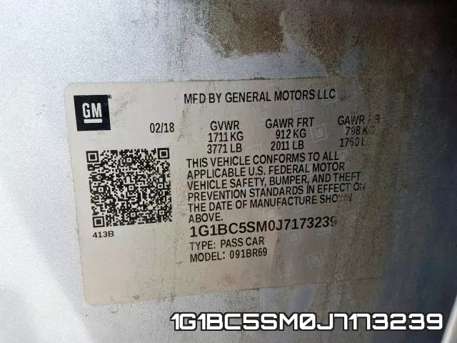 1G1BC5SM0J7173239 фото 2