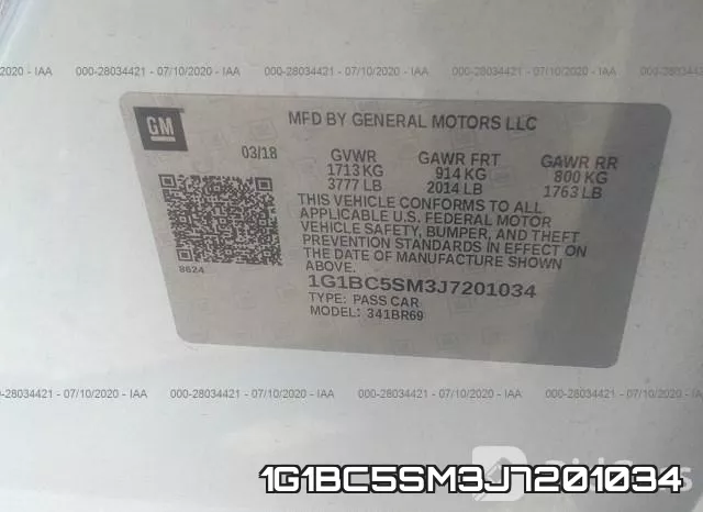 1G1BC5SM3J7201034 фото 10