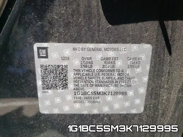 1G1BC5SM3K7129995 фото 2