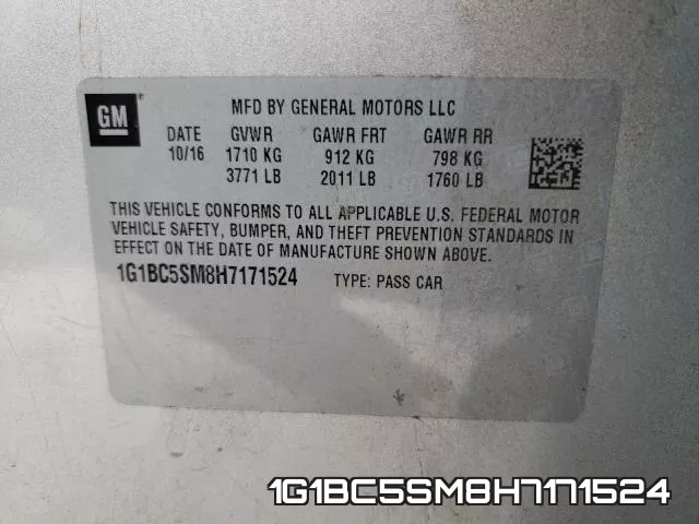 1G1BC5SM8H7171524 фото 2