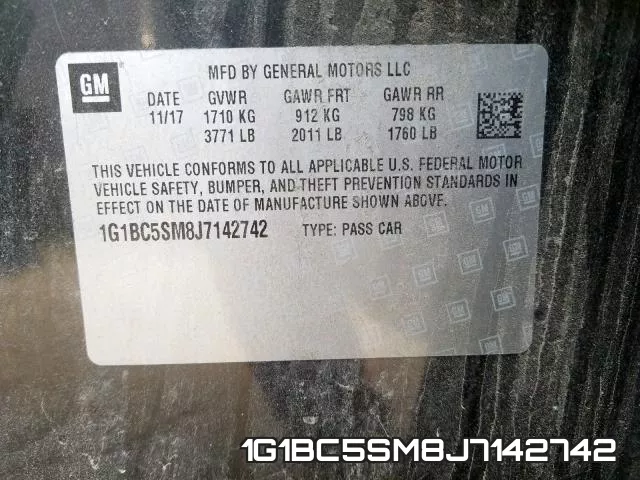 1G1BC5SM8J7142742 фото 2