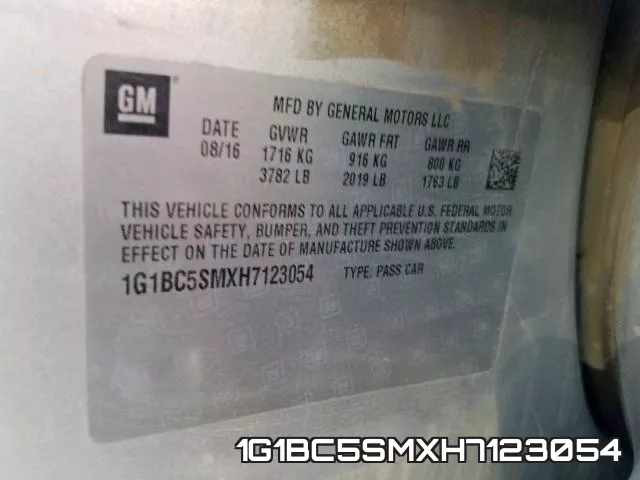 1G1BC5SMXH7123054 фото 2
