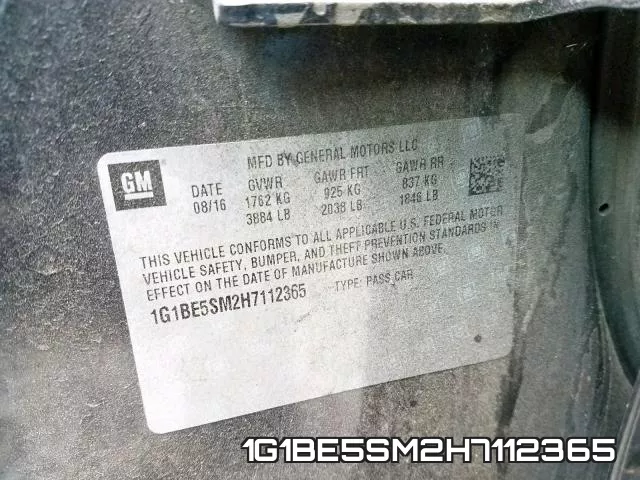 1G1BE5SM2H7112365 фото 2