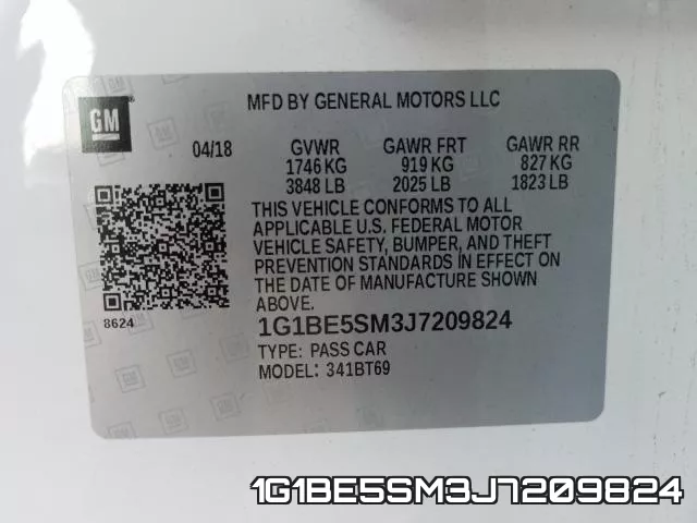 1G1BE5SM3J7209824 фото 2