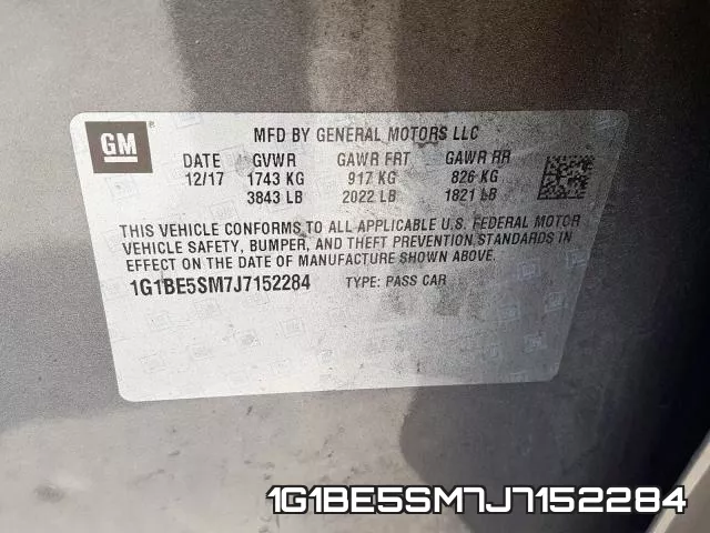 1G1BE5SM7J7152284 фото 2