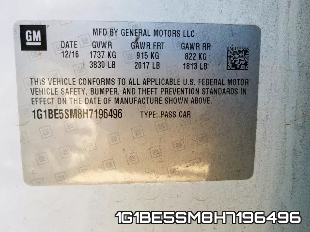 1G1BE5SM8H7196496 фото 2