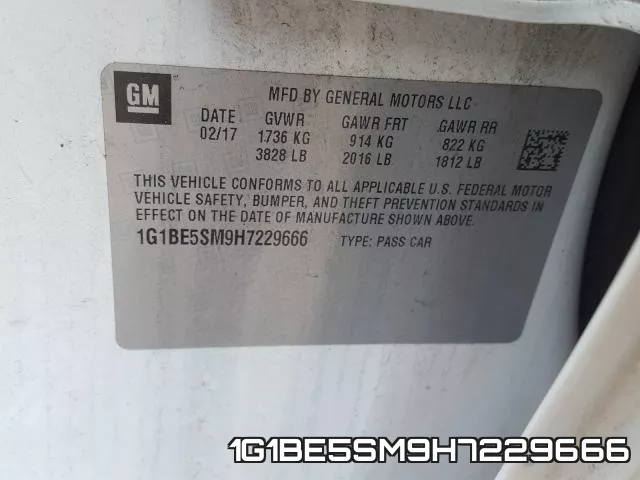 1G1BE5SM9H7229666 фото 2