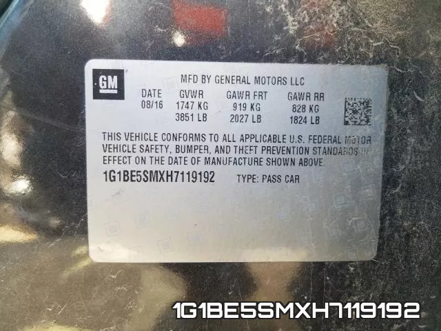 1G1BE5SMXH7119192 фото 2