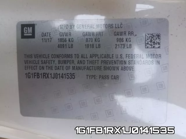 1G1FB1RX1J0141535 фото 2