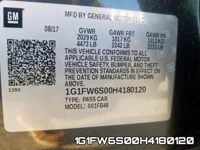 1G1FW6S00H4180120 фото 2