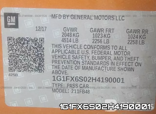 1G1FX6S02H4190001 фото 10