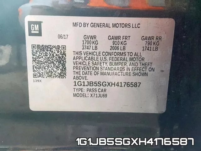 1G1JB5SGXH4176587 фото 2
