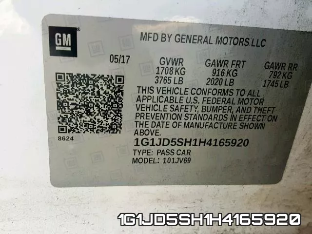 1G1JD5SH1H4165920 фото 2