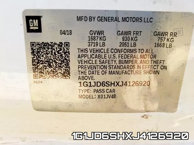 1G1JD6SHXJ4126920 фото 2