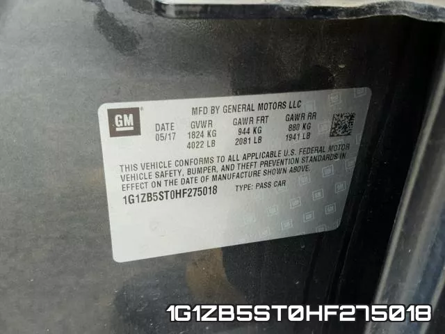 1G1ZB5ST0HF275018 фото 2