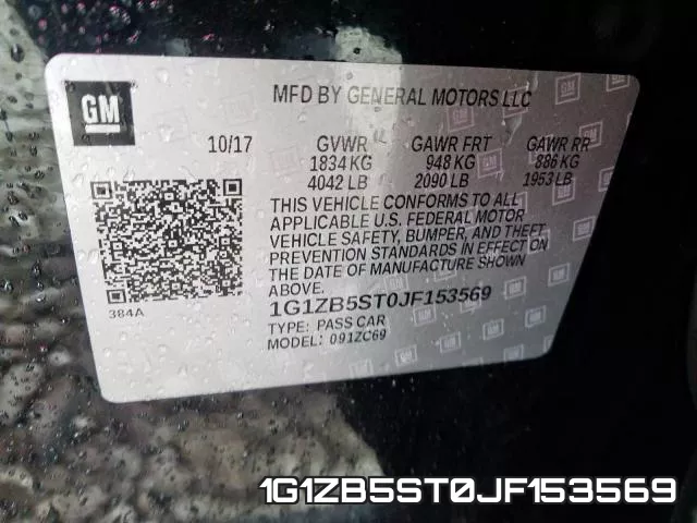 1G1ZB5ST0JF153569 фото 2
