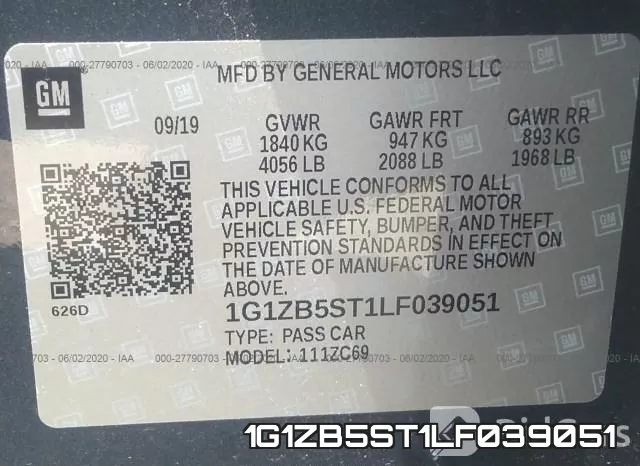 1G1ZB5ST1LF039051 фото 10