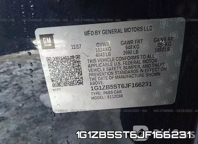 1G1ZB5ST6JF166231 фото 10