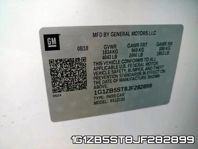 1G1ZB5ST8JF282899 фото 2