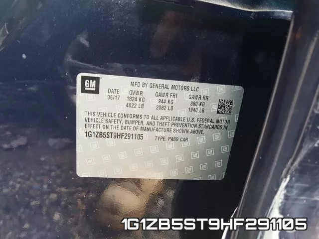1G1ZB5ST9HF291105 фото 2