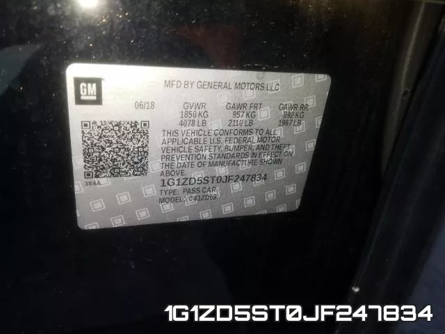 1G1ZD5ST0JF247834 фото 2