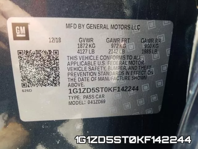 1G1ZD5ST0KF142244 фото 2