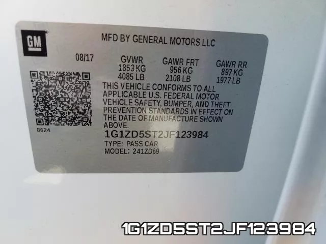 1G1ZD5ST2JF123984 фото 2