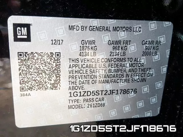1G1ZD5ST2JF178676 фото 2