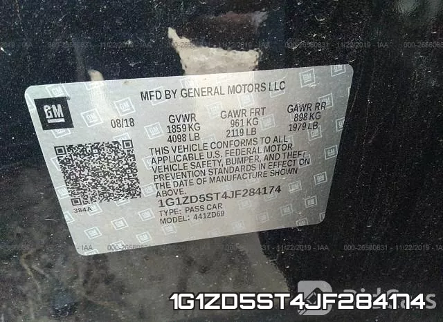 1G1ZD5ST4JF284174 фото 9