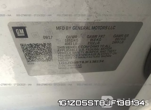 1G1ZD5ST8JF138134 фото 10