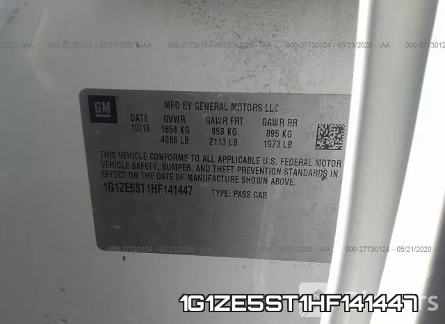 1G1ZE5ST1HF141447 фото 10