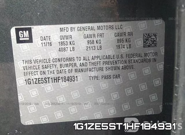 1G1ZE5ST1HF184931 фото 10