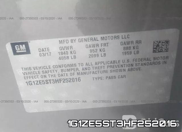 1G1ZE5ST3HF252016 фото 10