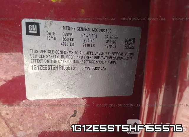 1G1ZE5ST5HF155576 фото 10