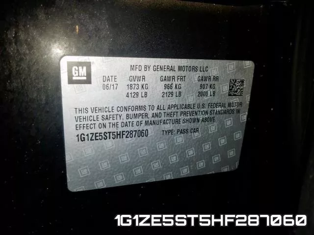 1G1ZE5ST5HF287060 фото 2