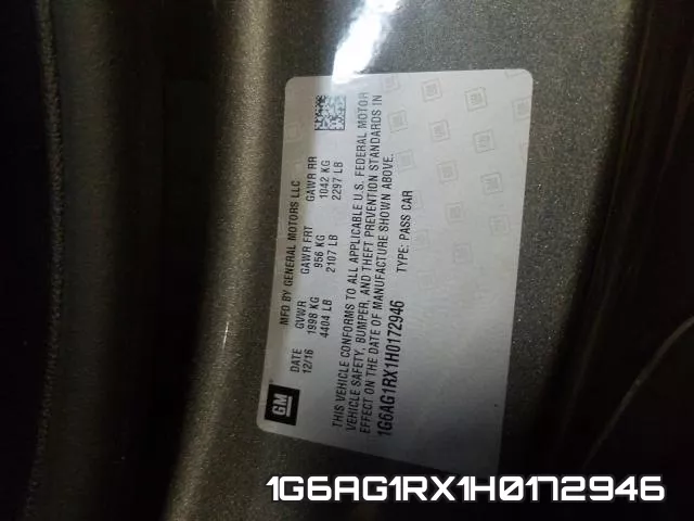 1G6AG1RX1H0172946 фото 2