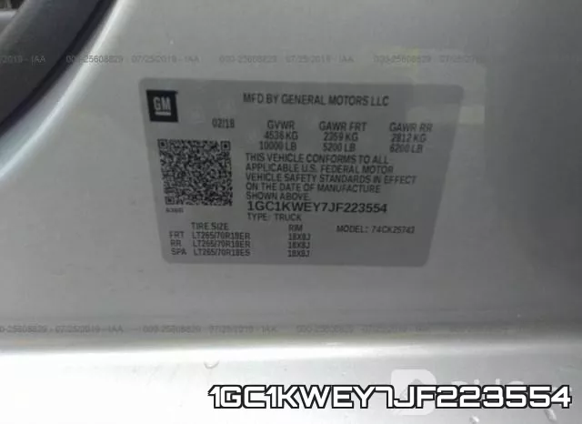 1GC1KWEY7JF223554 фото 10