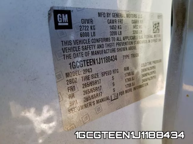 1GCGTEEN1J1188434 фото 2