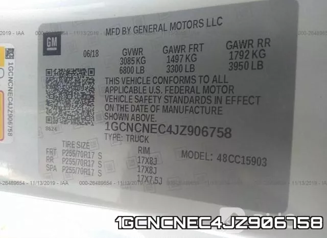 1GCNCNEC4JZ906758 фото 10