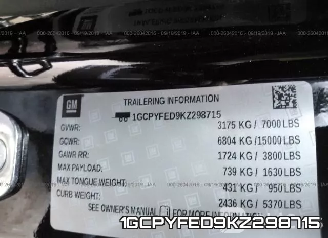 1GCPYFED9KZ298715 фото 10